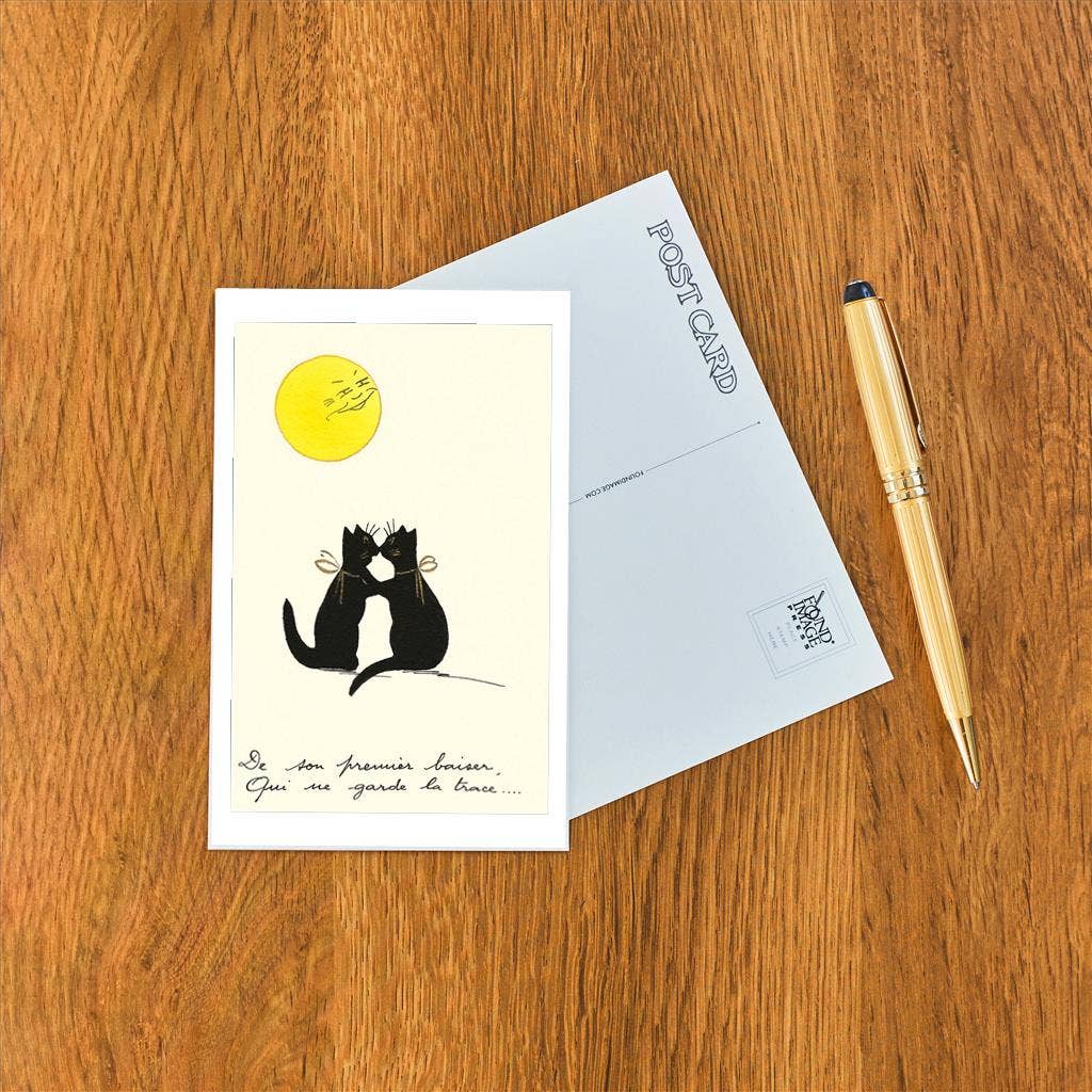 Postcard KC-227 French Cat Romance