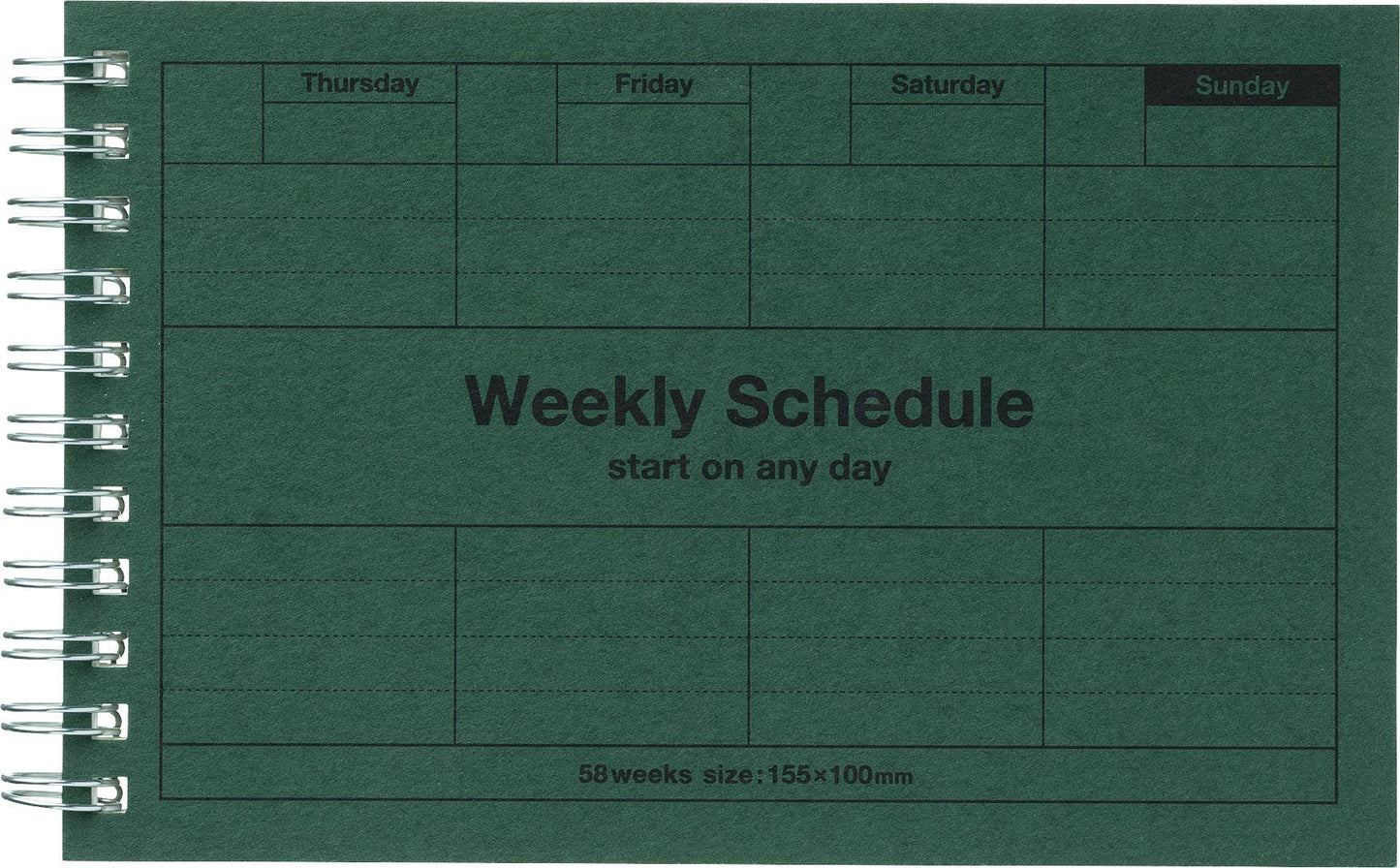 Dayfree Weekly Schedule
