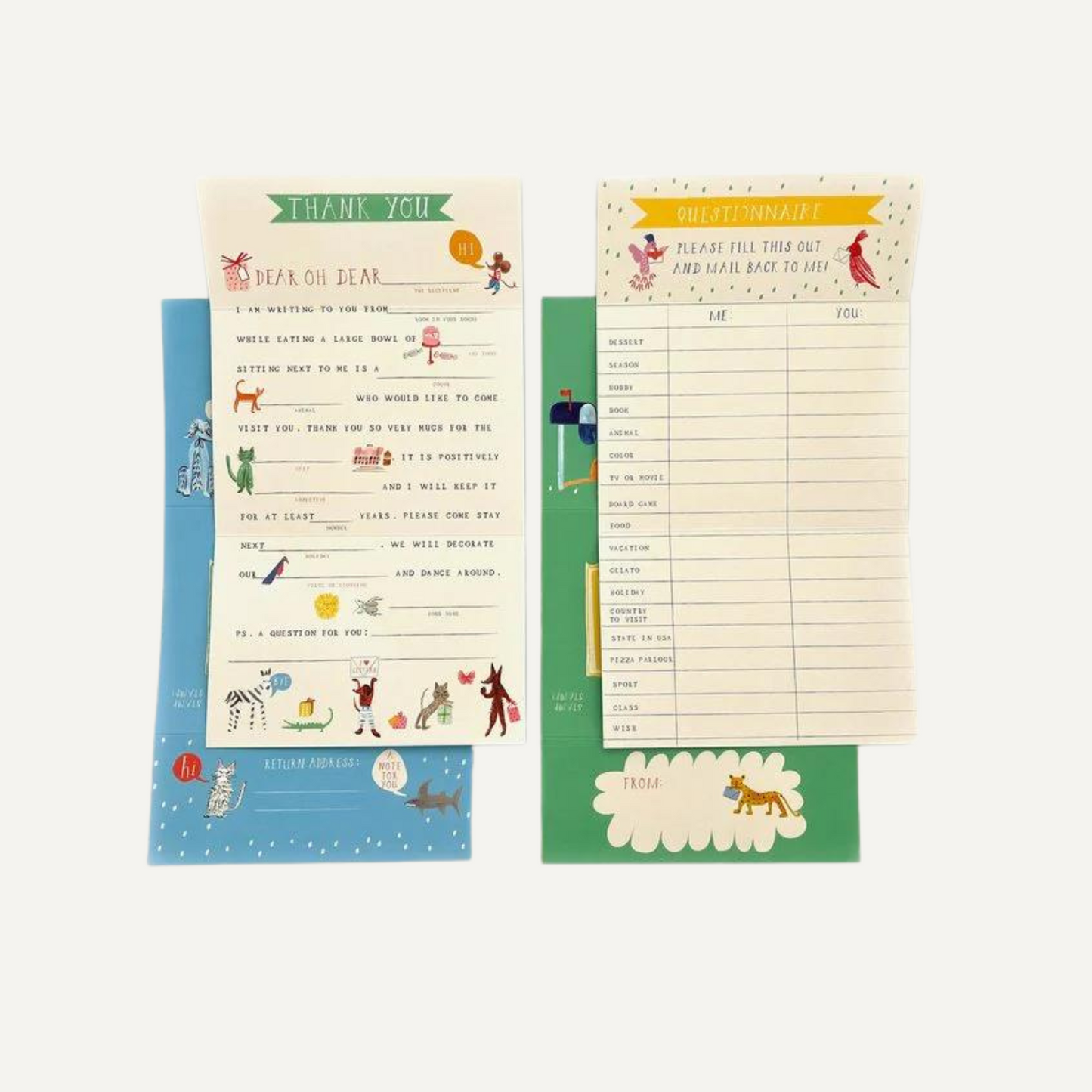 Animal Menagerie Stationery Kit