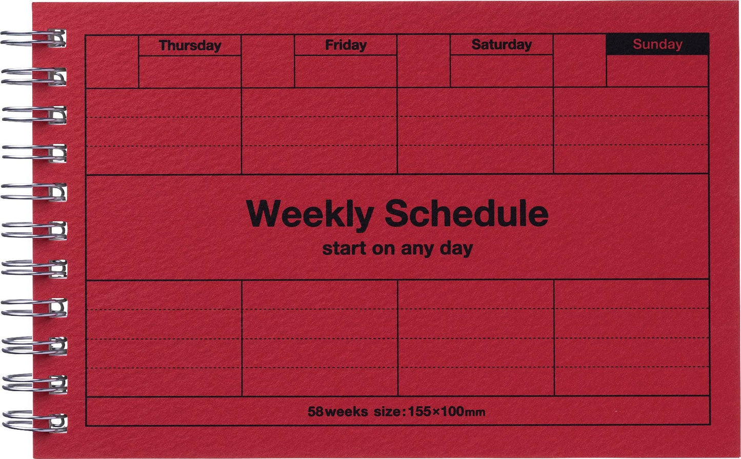Dayfree Weekly Schedule