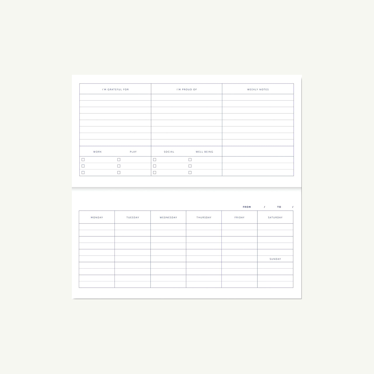 Spiral Desk Planner - Checkered