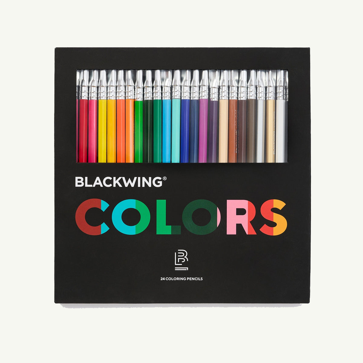 Blackwing Colors - Set of 24 by Blackwing: Japanese wax core coloured pencils, neatly arranged.