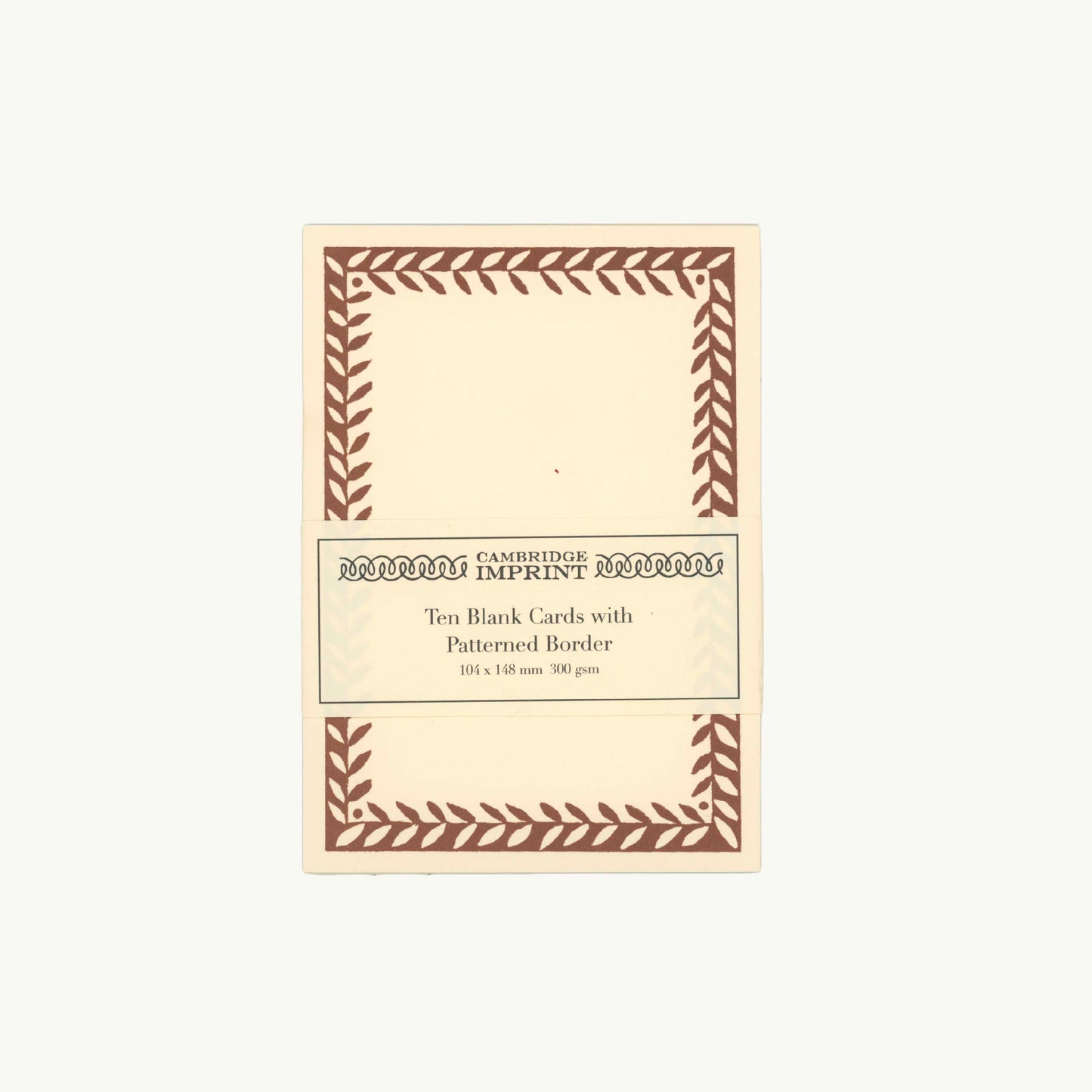 10 Postcards with Patterned Border in Cocoa
