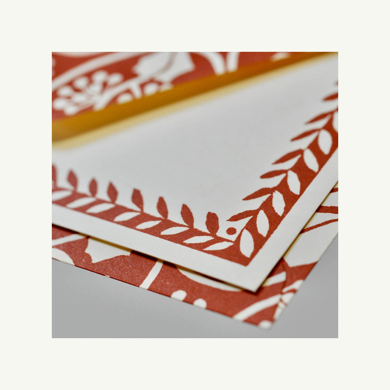 Ivy Stripe Russet, Notecards
