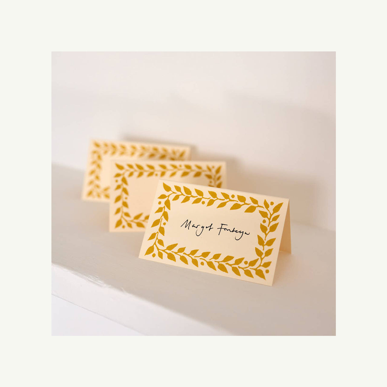 Place Cards, Mustard