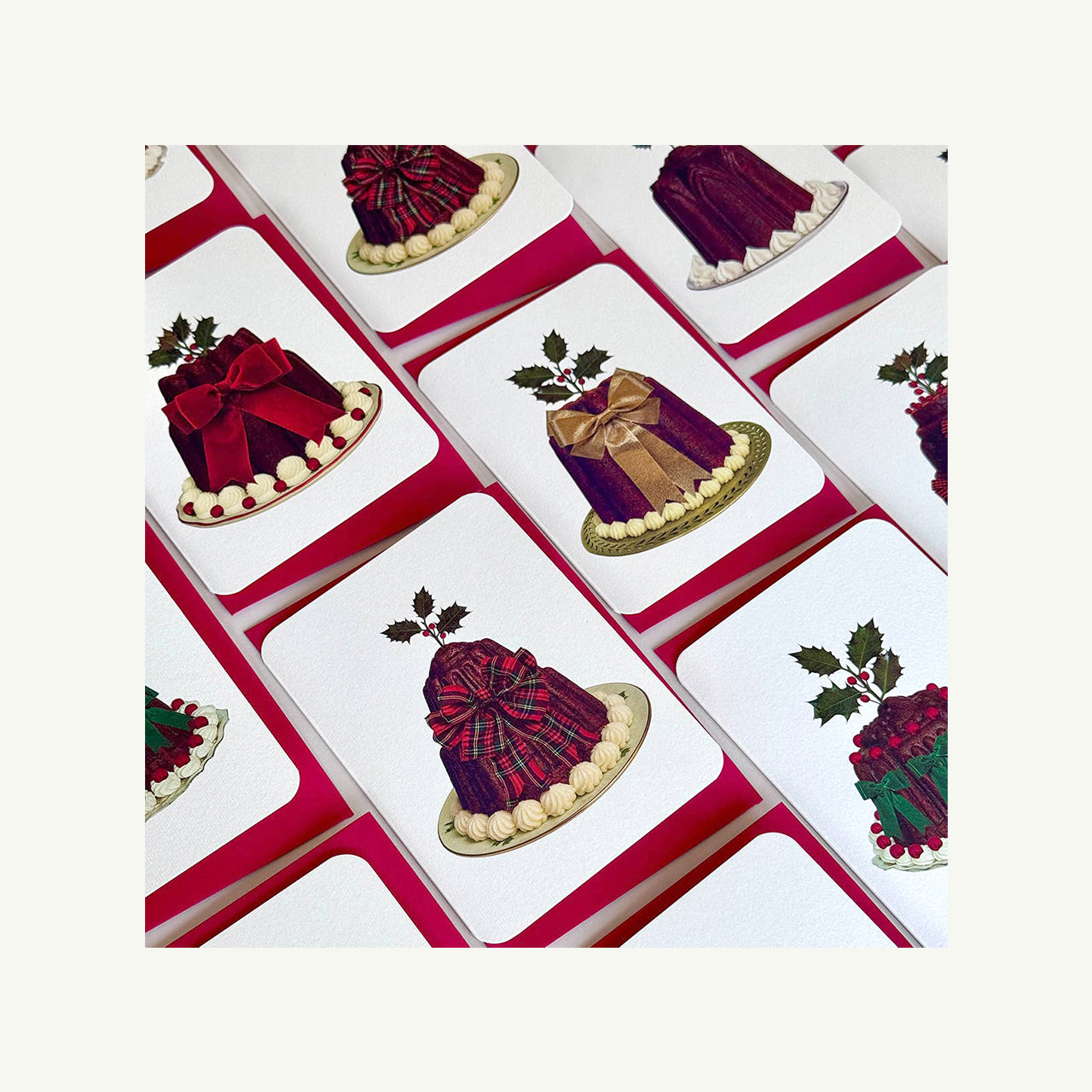 Christmas Plum Puddings Notecard Set