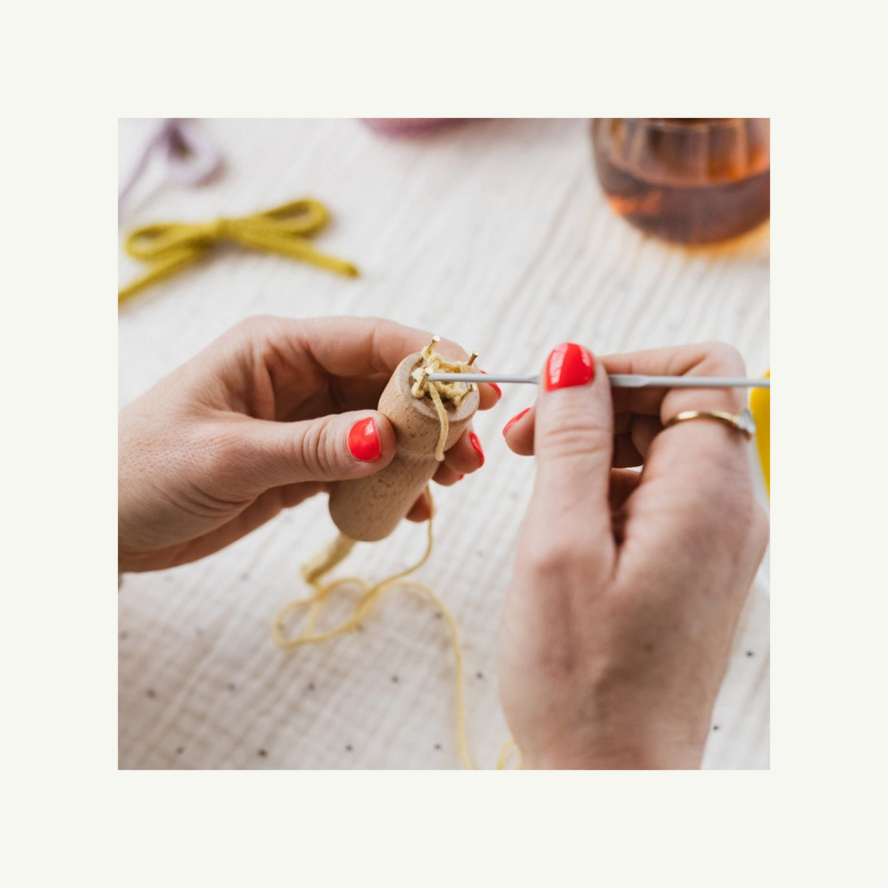 French Knitting Bobbin – Wooden Dolly