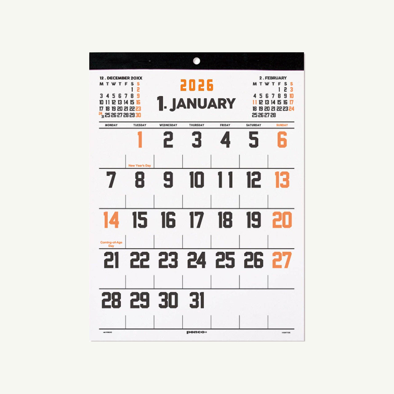 2026 Calendar O/S(penco) / A4