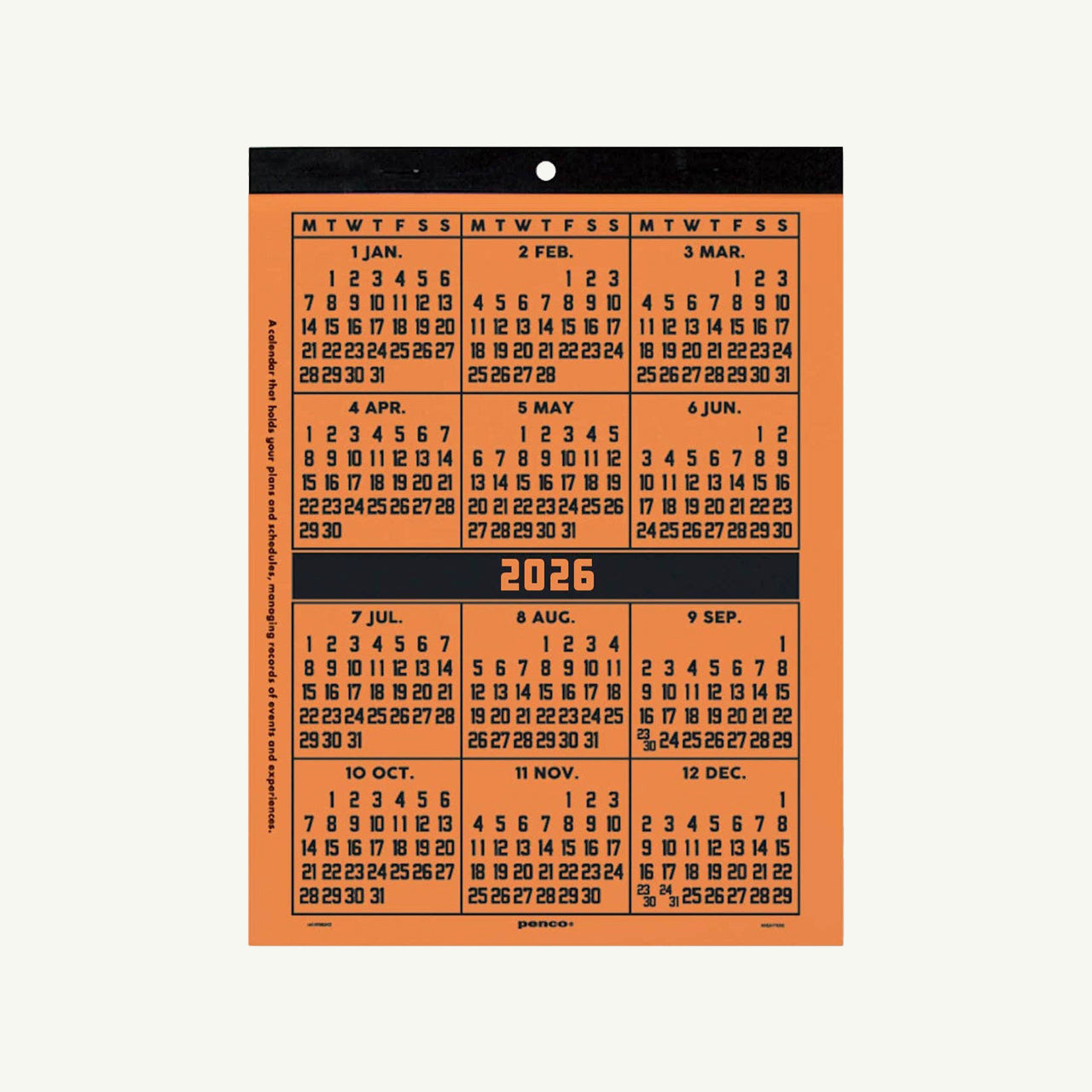2026 Calendar O/S(penco) / A4