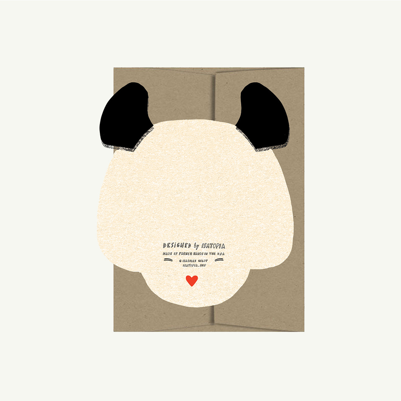 Panda Die Cut Card
