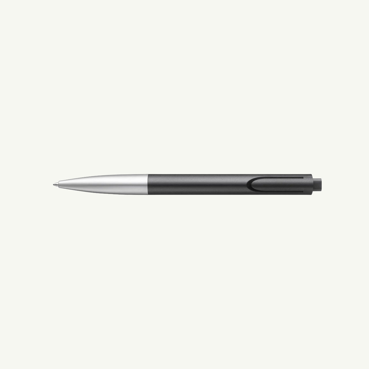 Lamy Noto ballpoint pen with minimalist triangular design on a plain white background.