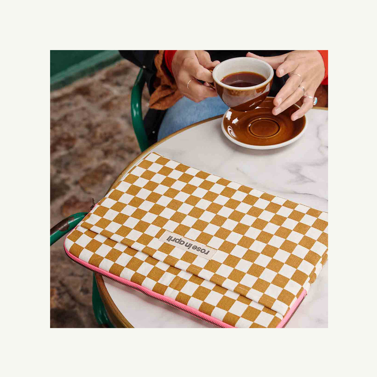 Laptop Sleeve - Caramel Check