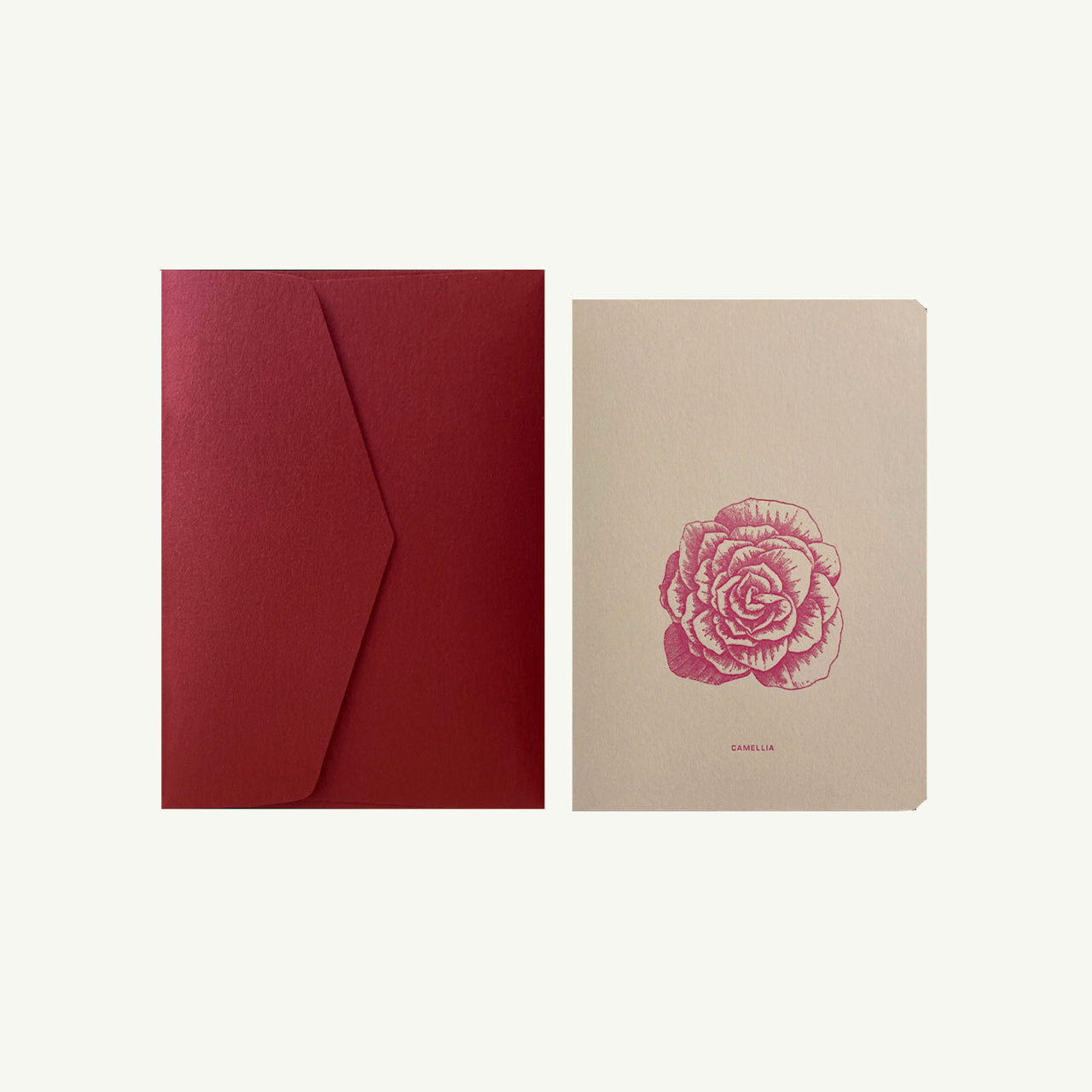 Camellia Folded Card