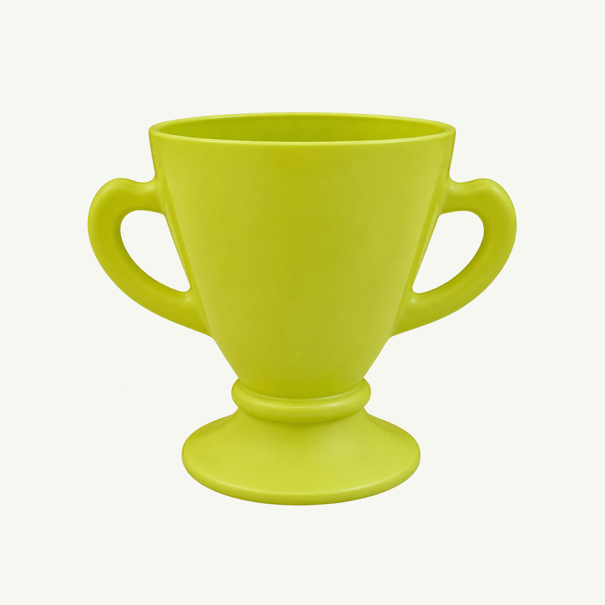 Vintage Hazel Atlas chartreuse catchall by Mr. Boddington’s Studio on a white background.