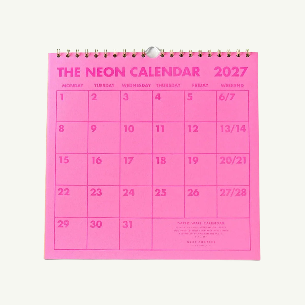 2027 Risograph Wall Calendar