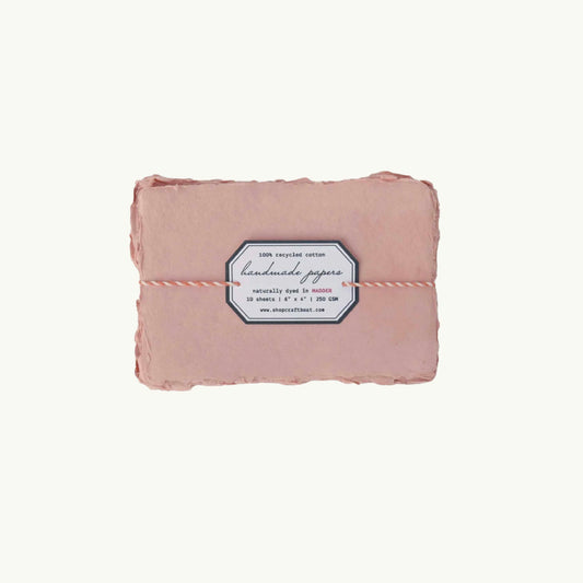 Naturally Dyed Handmade Paper Postcards