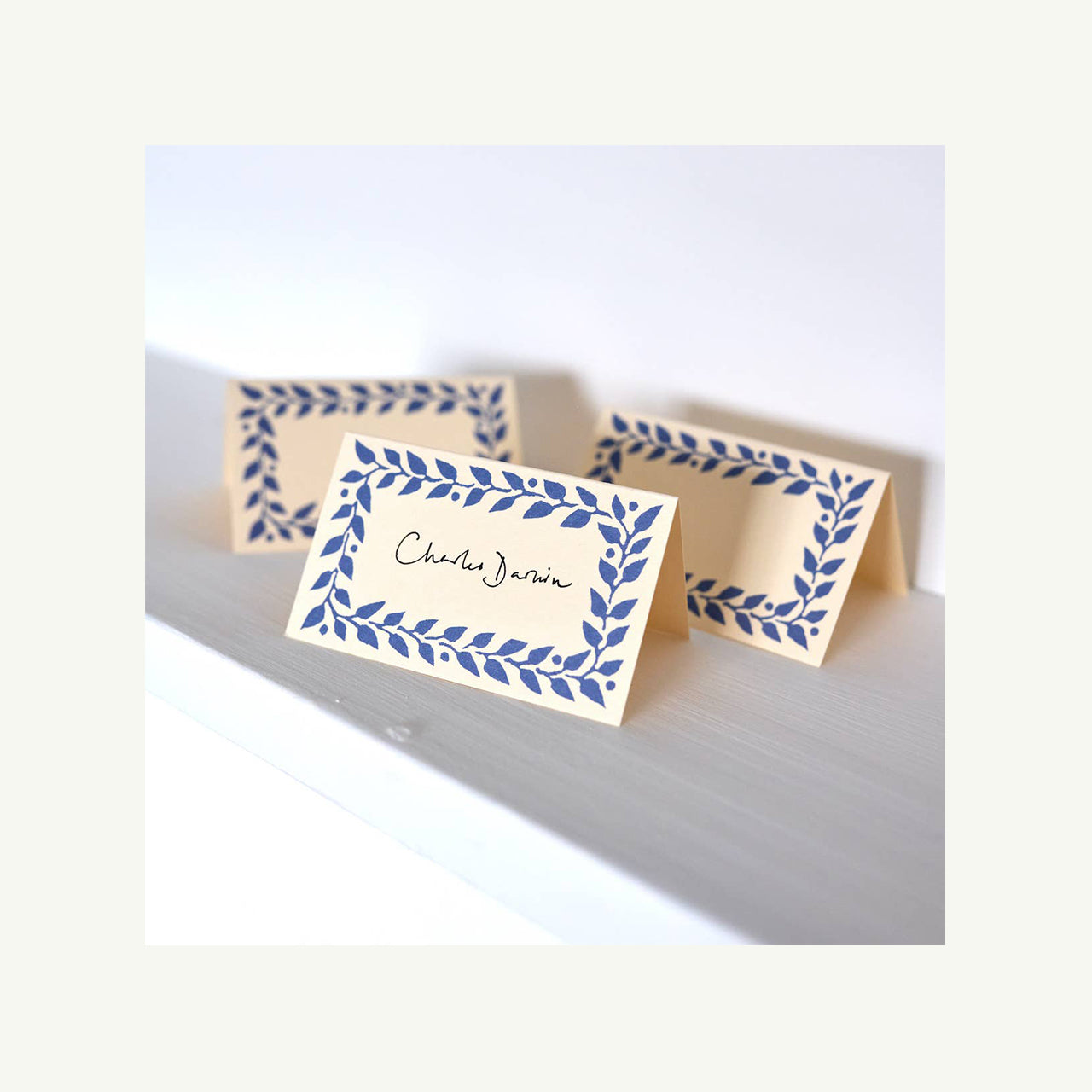 Pack of Twelve Scumble Blue Place Cards