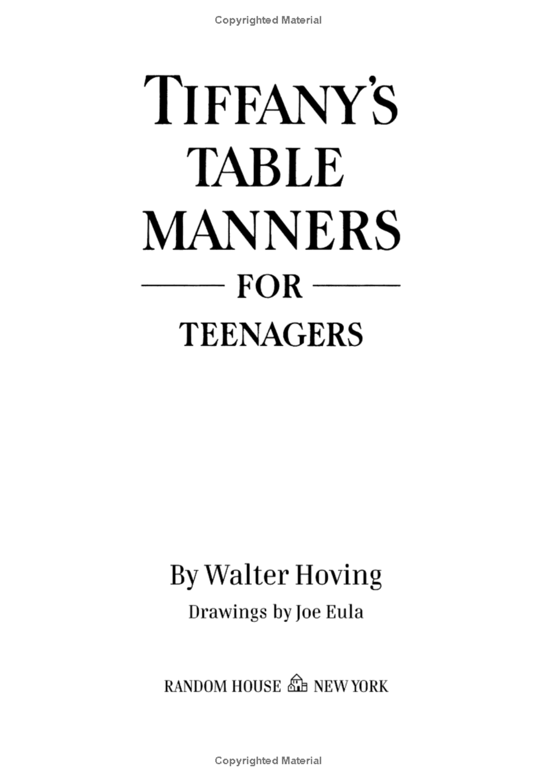Tiffany's Table Manners for Teenagers
