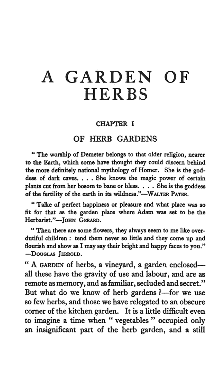 A Garden of Herbs: Being a Practical Handbook to the Making of an Old English Herb Garden