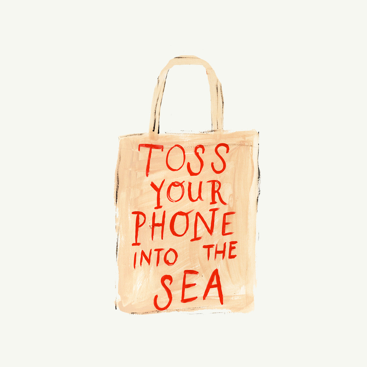 Toss Your Phone Into the Sea Tote Bag