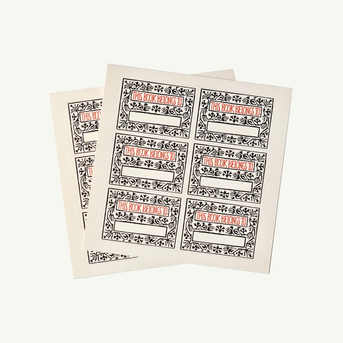 Twelve Bookplates Arabesque Border