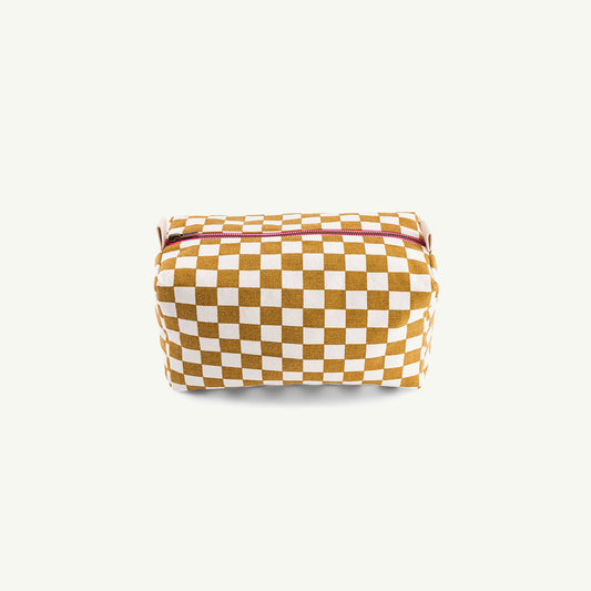 Toiletry Bag - Caramel Checkerboard