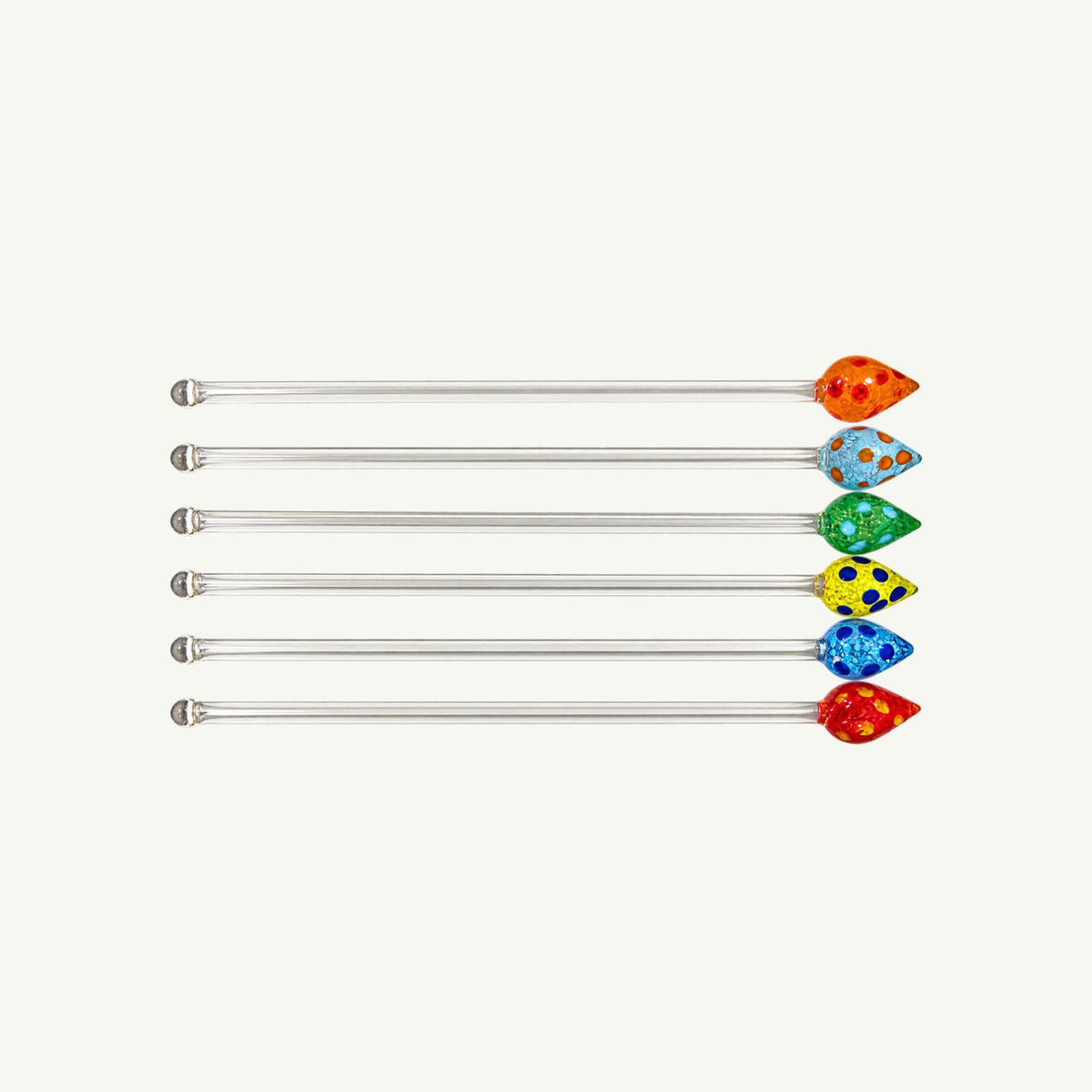Vintage Glass Cocktail Stirrers