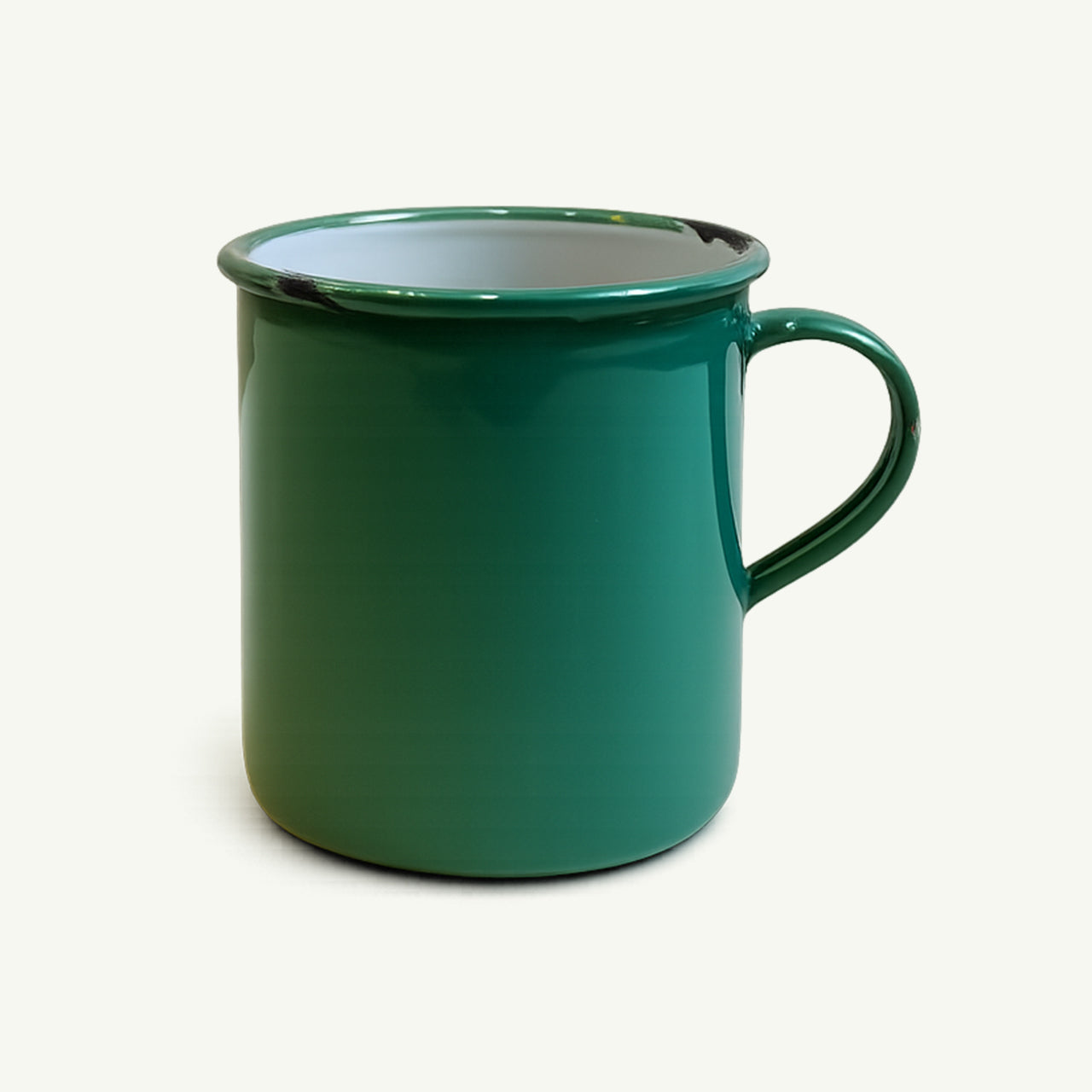 Vintage Green Tin Cup