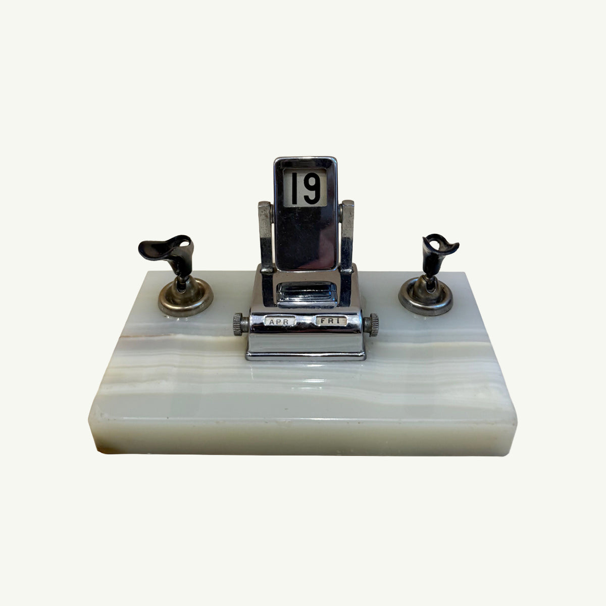 Vintage Perpetual Calendar + Pen Holder