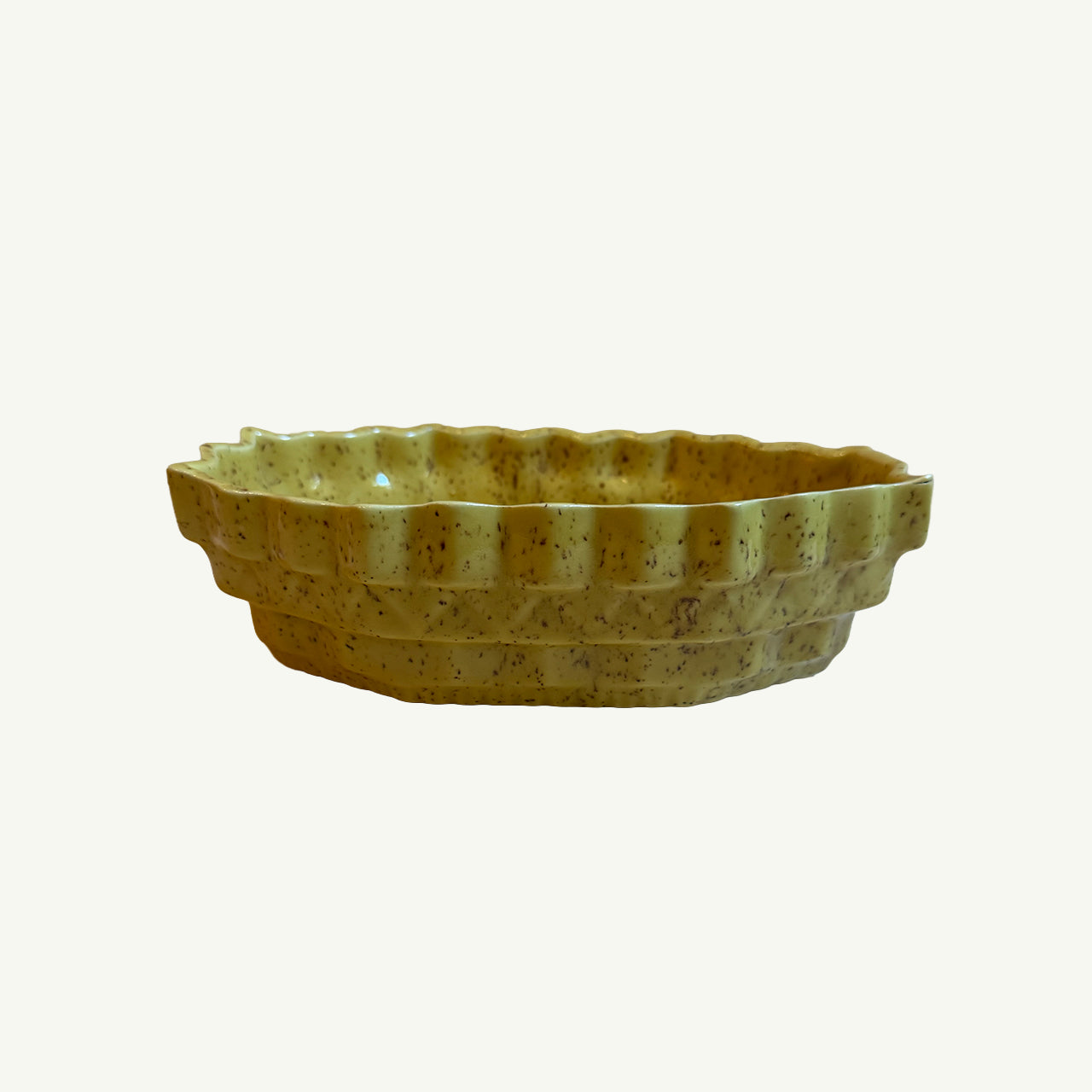 Vintage Yellow Speckled Pottery