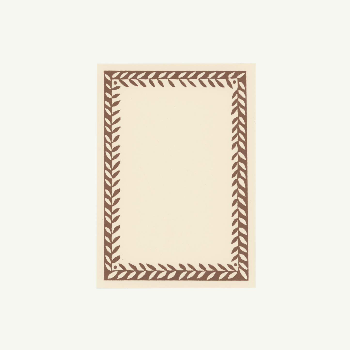 10 Postcards with Patterned Border in Cocoa