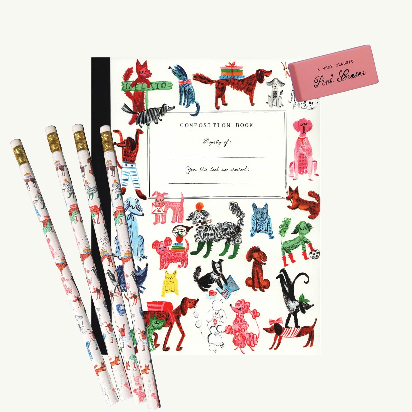 Doggies Composition Book Gift Set