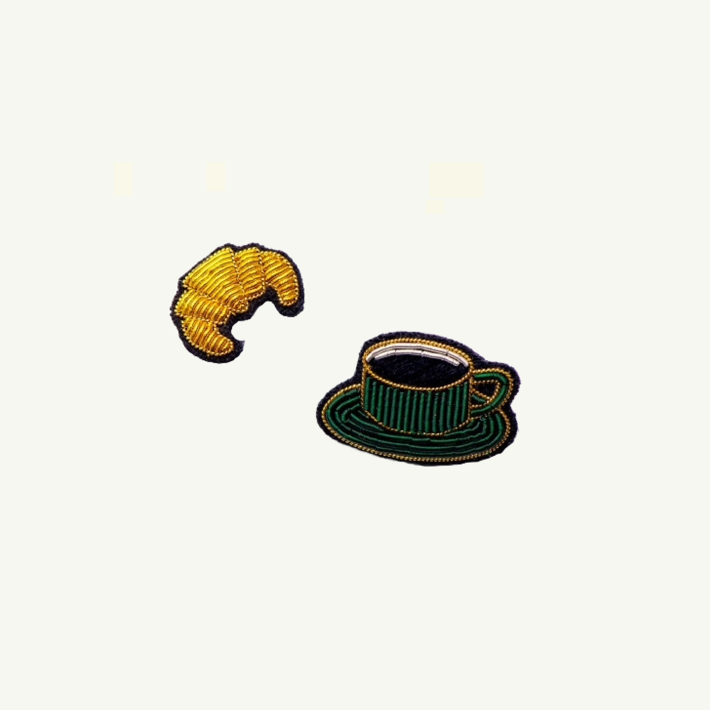 Hand-embroidered Cannetille Brooches