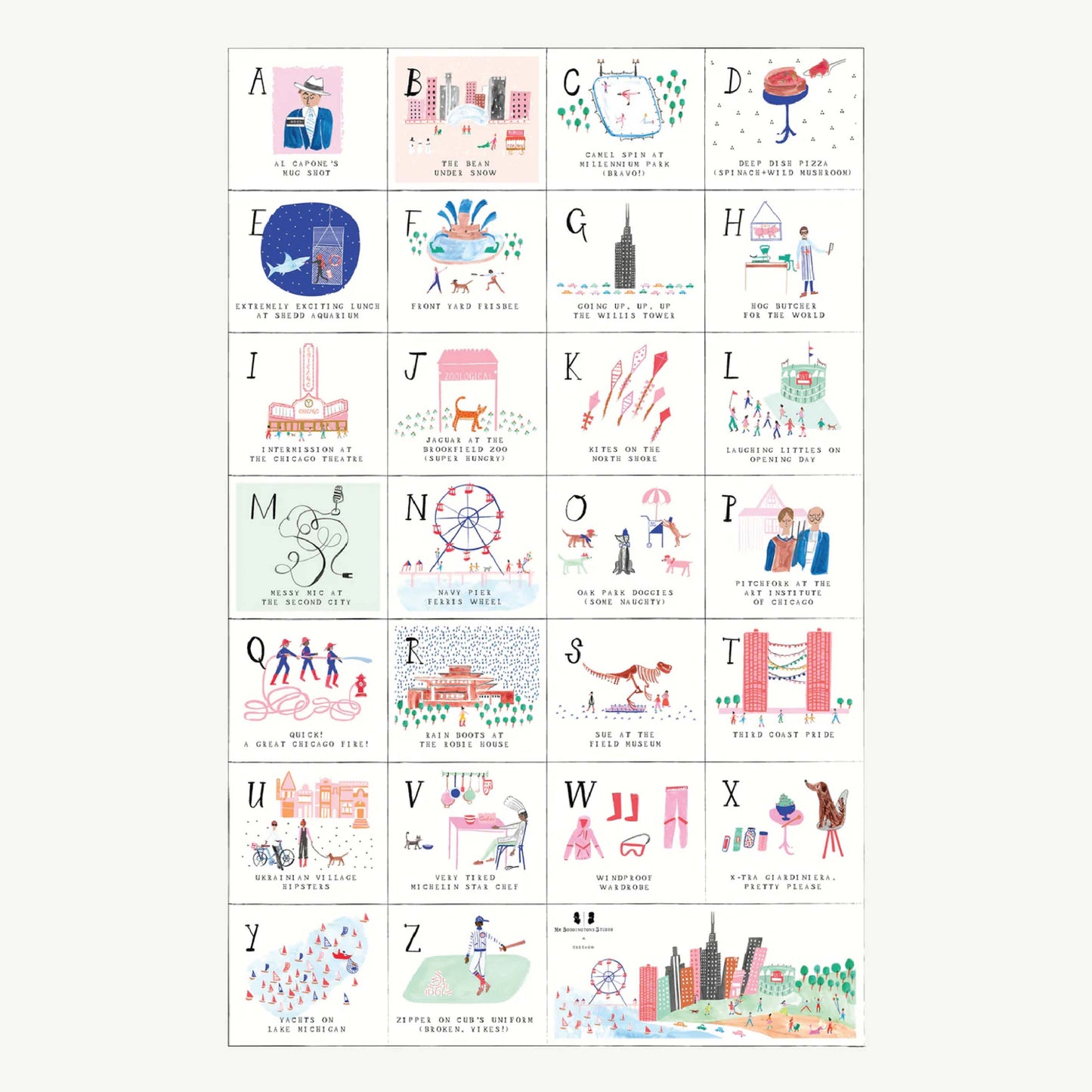 Mr. B's Chicago ABC Poster