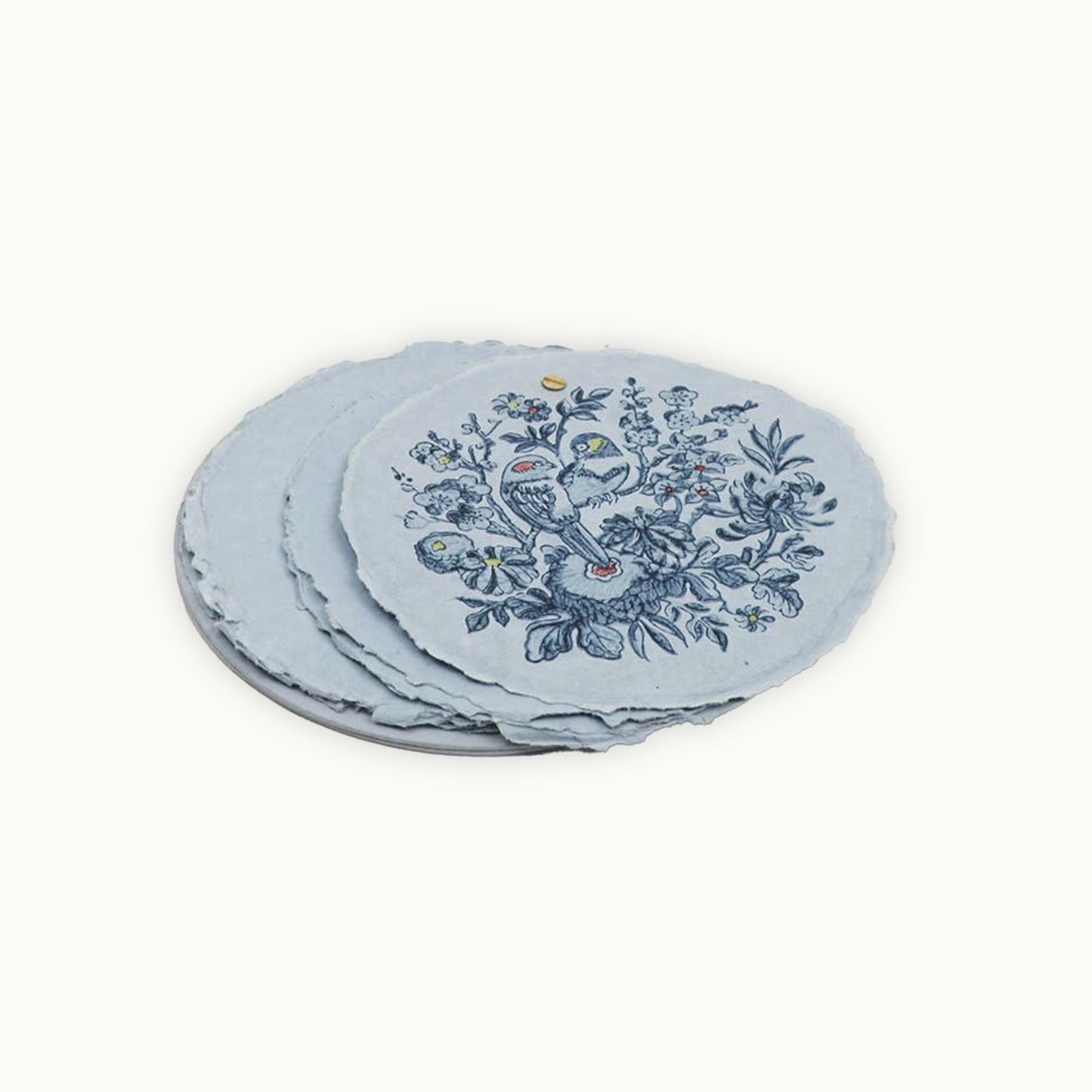 Indigo Block Printed Round Artist's Journal