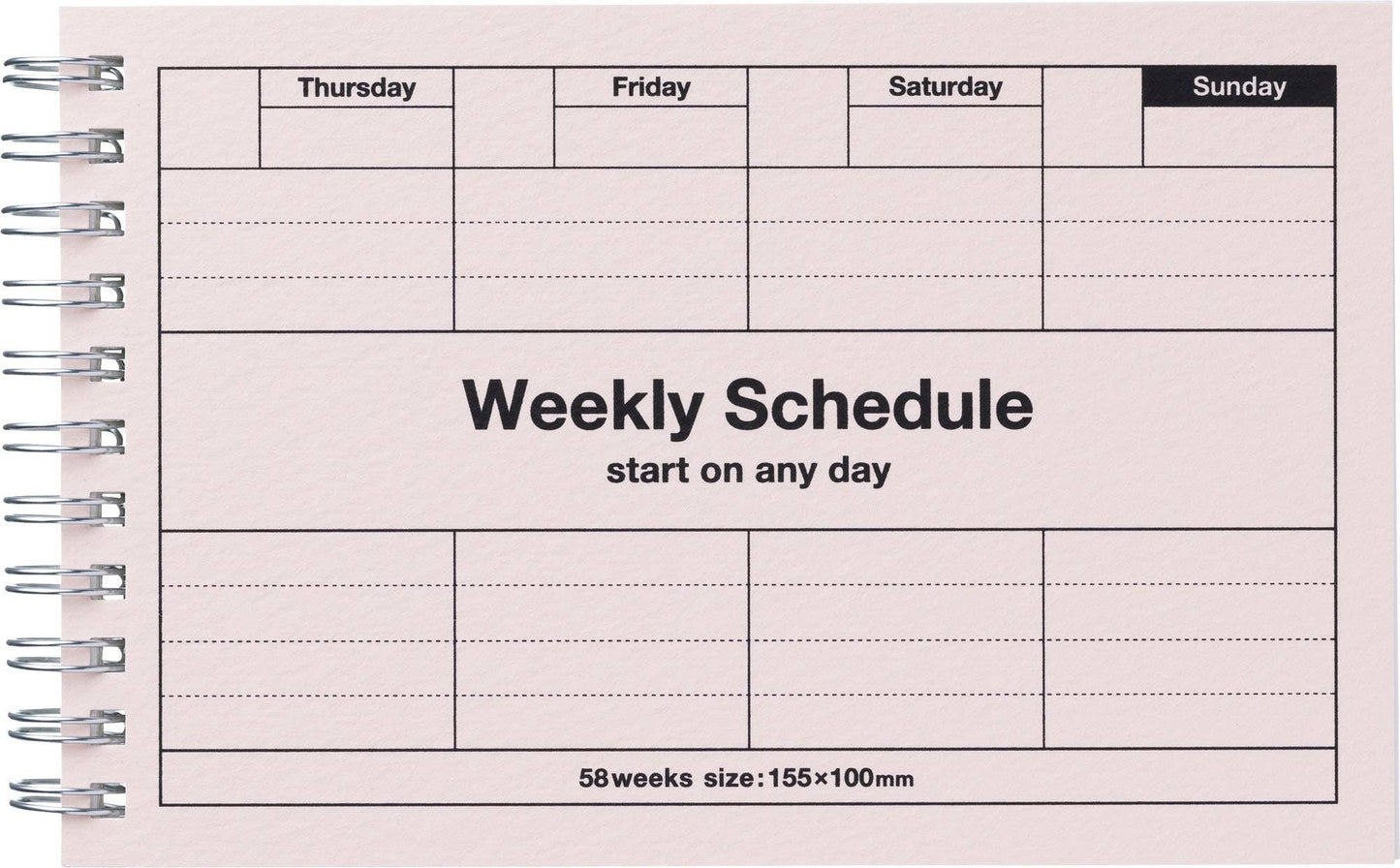 Dayfree Weekly Schedule