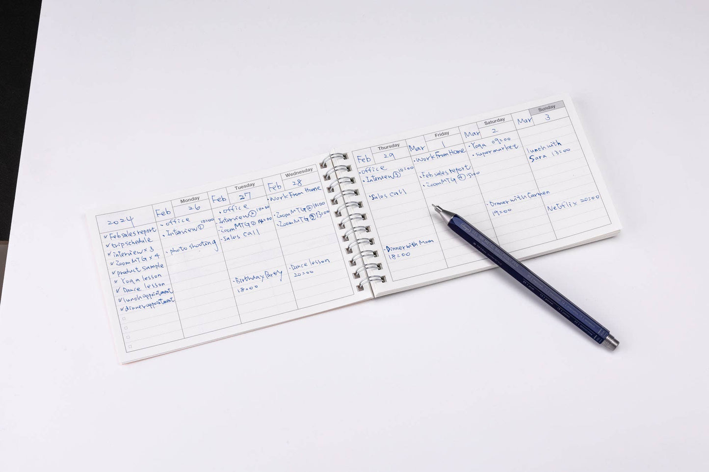Dayfree Weekly Schedule