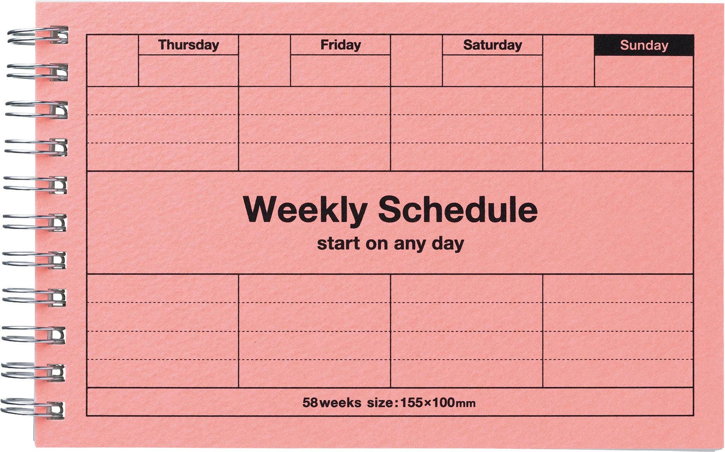 Dayfree Weekly Schedule