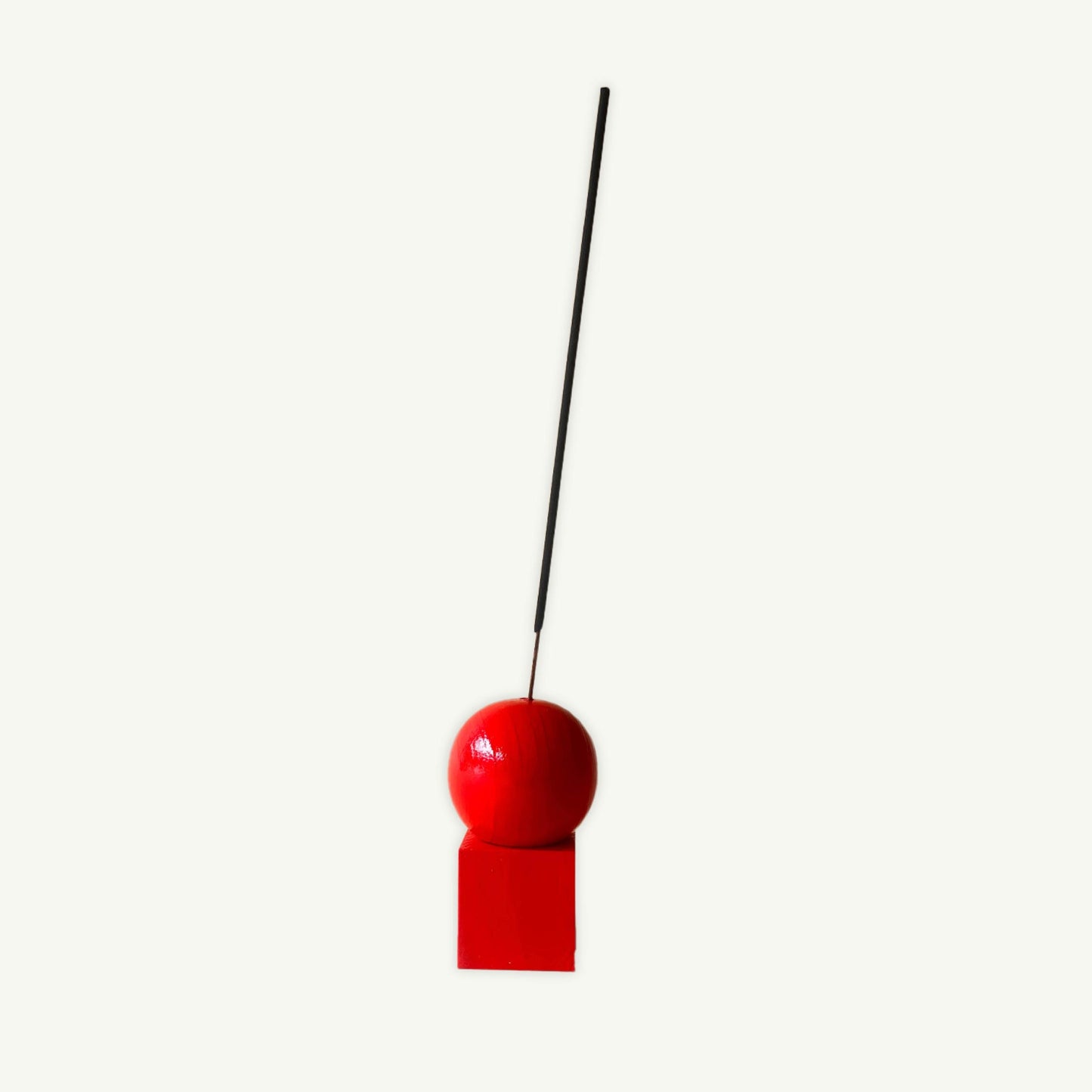 Wooden Incense Holder- Lollipop Red