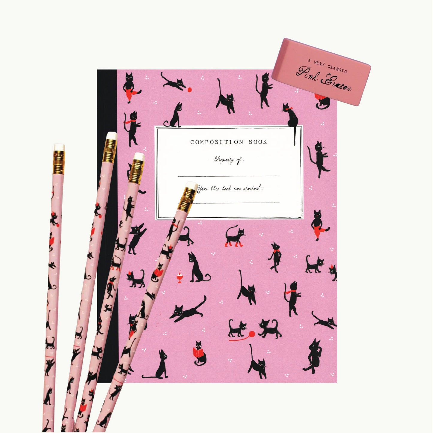 Cat Club Composition Book Gift Set