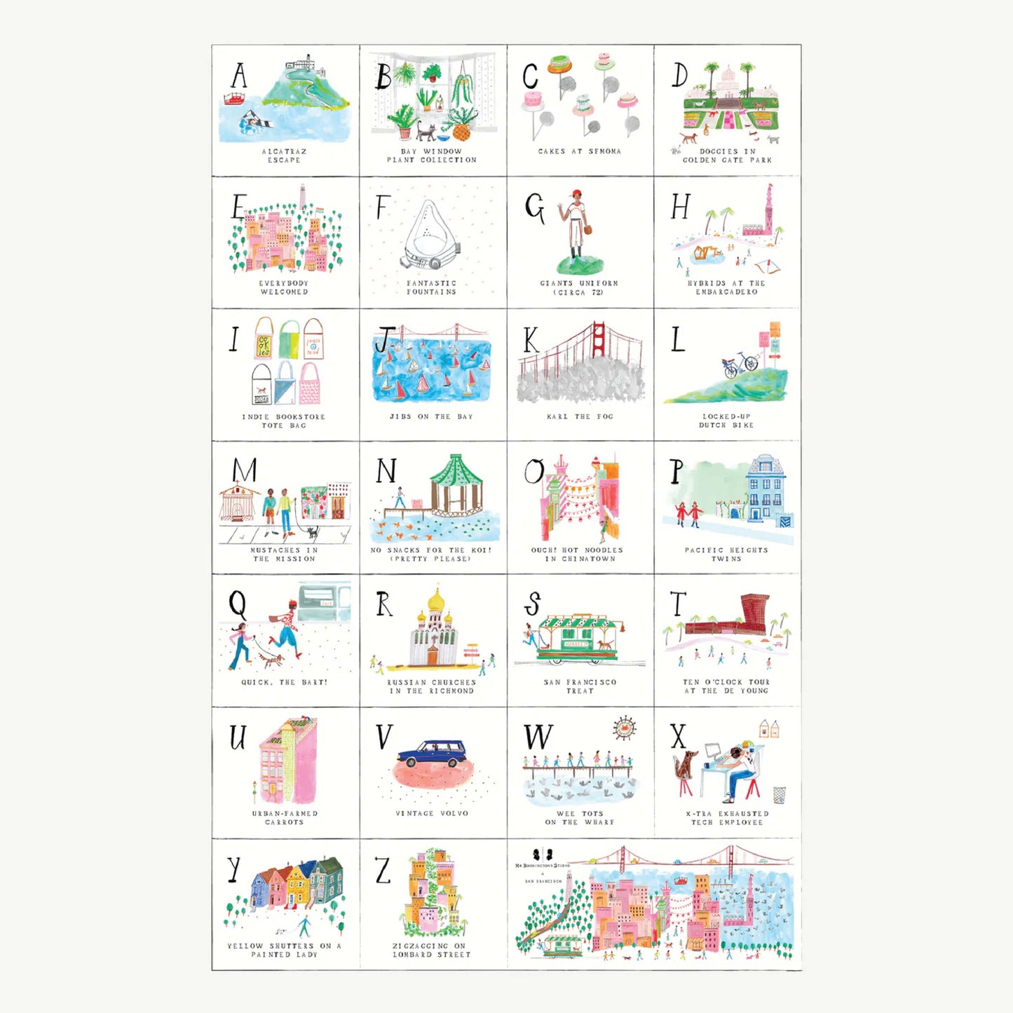 Mr. B's San Francisco ABC Poster