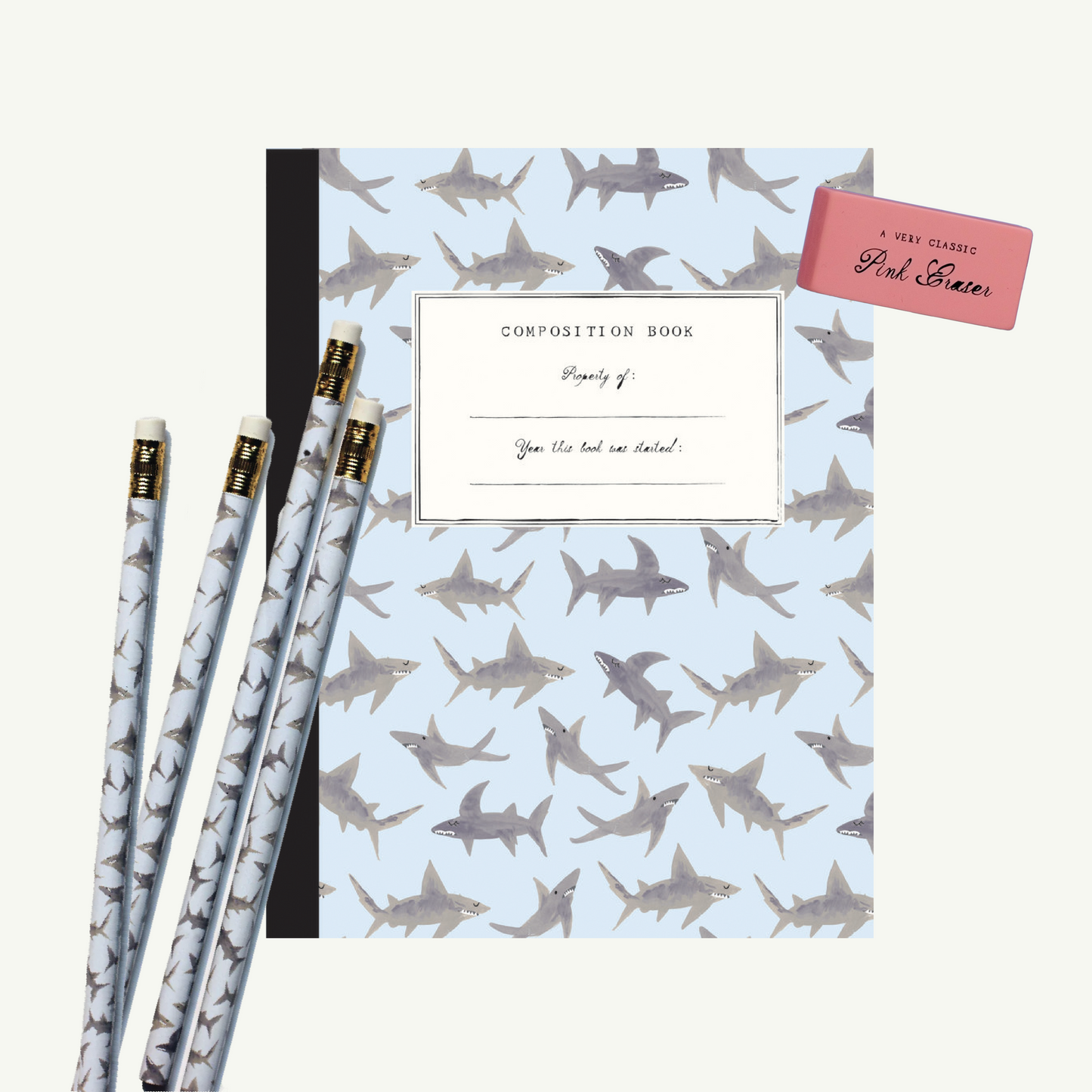 Sharks Composition Book Gift Set