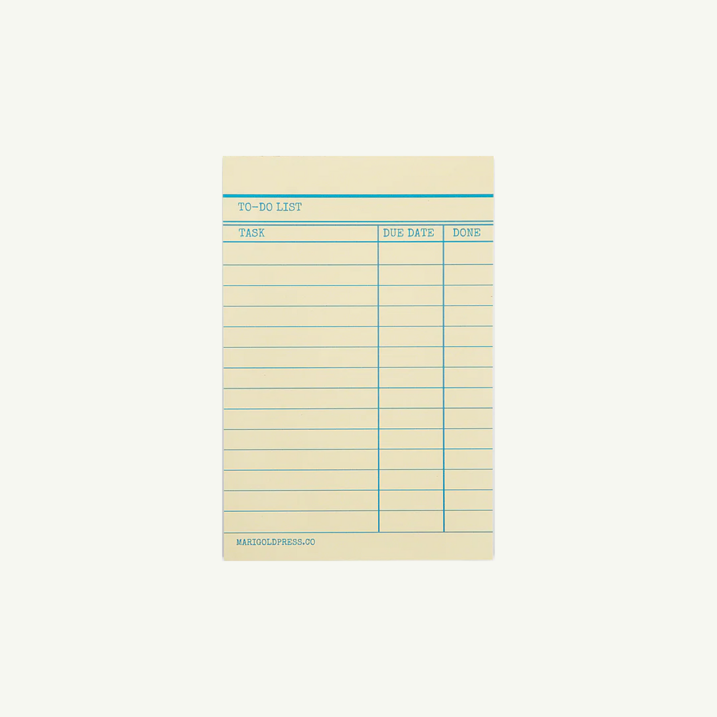 Library Card Notepad