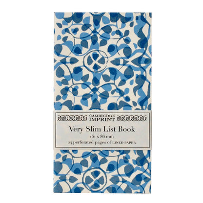 Very Slim List Book Dappled Blue