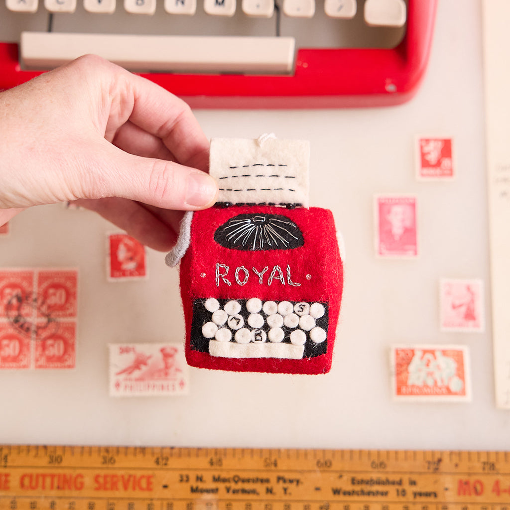 Handmade Royal Typewriter Ornament