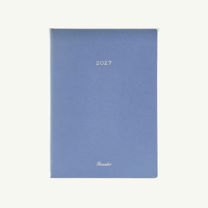 Blue Pineider’s Milano 2027 Diary with silver text on the cover.