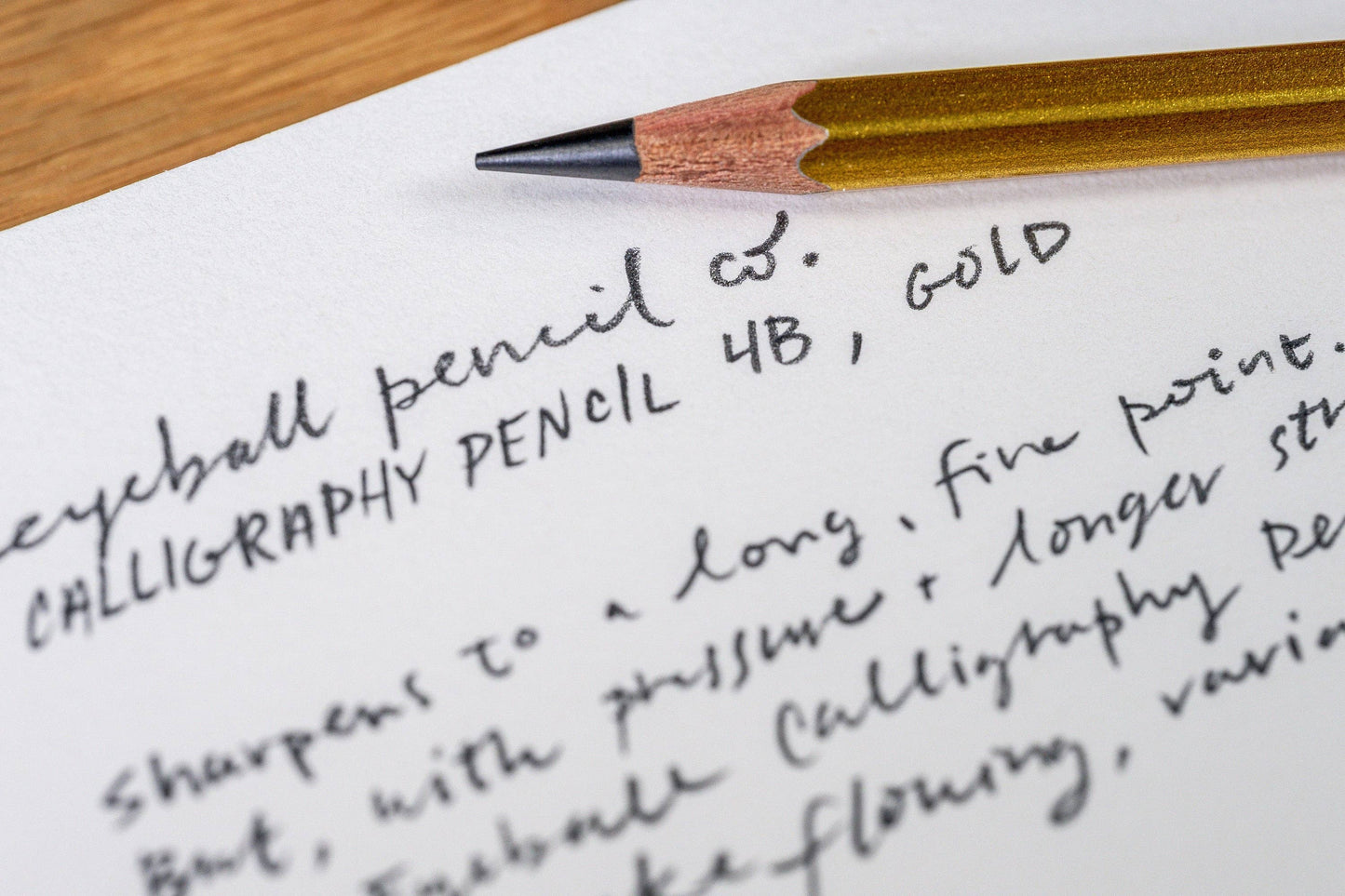Calligraphy Pencil, 4B, Gold (single)