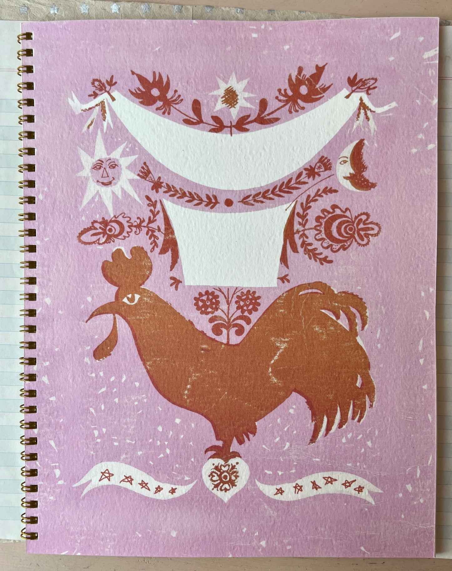 French Storybook Notebooks: Red and Blue Scene Lined