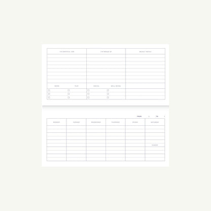 Desk Planner - Stripes Yellow
