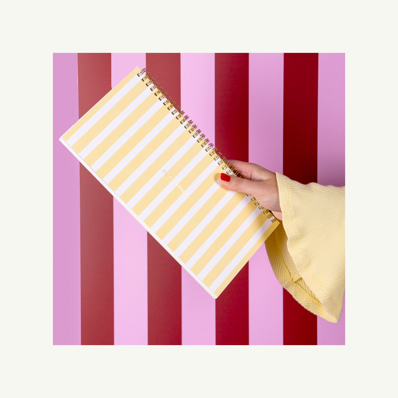 Desk Planner - Stripes Yellow